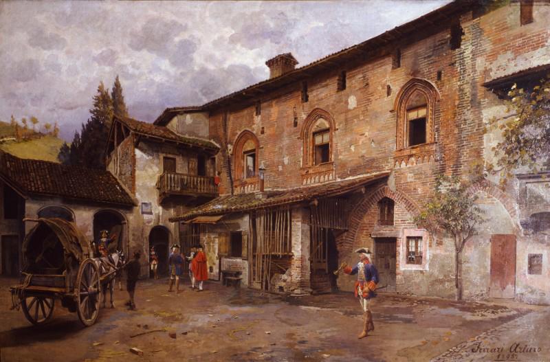 Arturo Ferrari Fifteenth-Century Courtyard in Castiglione Olona